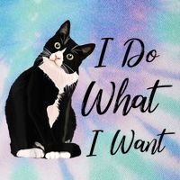 Do What I Want Tuxedo Cat Mom Cute Funny Graphic TShirt Legacy Tie Dye Trucker Hat