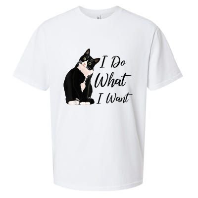 Do What I Want Tuxedo Cat Mom Cute Funny Graphic TShirt Sueded Cloud Jersey T-Shirt