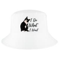 Do What I Want Tuxedo Cat Mom Cute Funny Graphic TShirt Cool Comfort Performance Bucket Hat