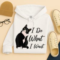 Do What I Want Tuxedo Cat Mom Cute Funny Graphic TShirt Hoodie