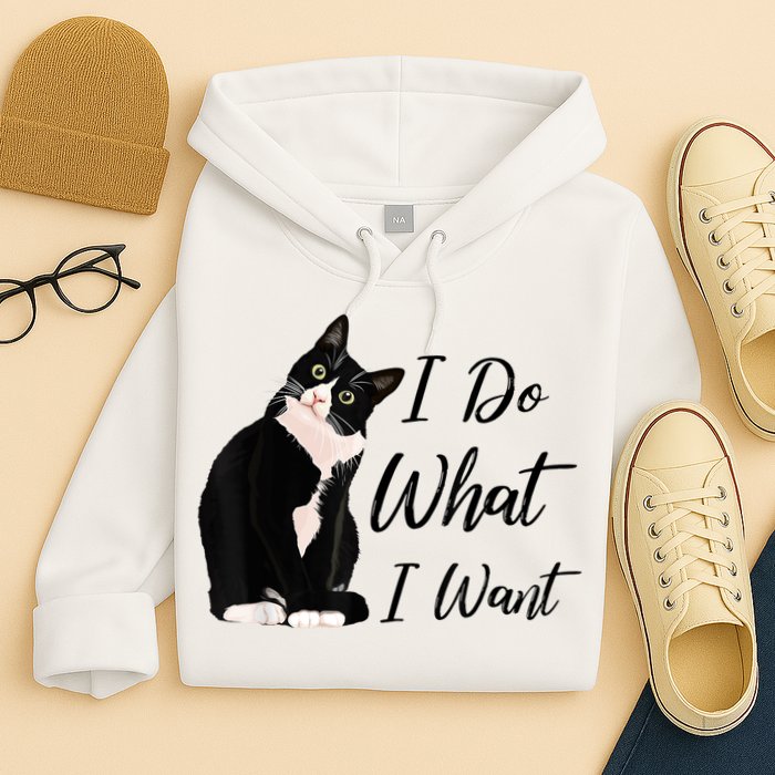 Do What I Want Tuxedo Cat Mom Cute Funny Graphic TShirt Hoodie
