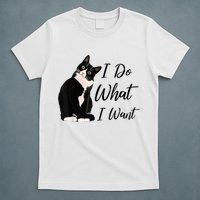 Do What I Want Tuxedo Cat Mom Cute Funny Graphic TShirt T-Shirt