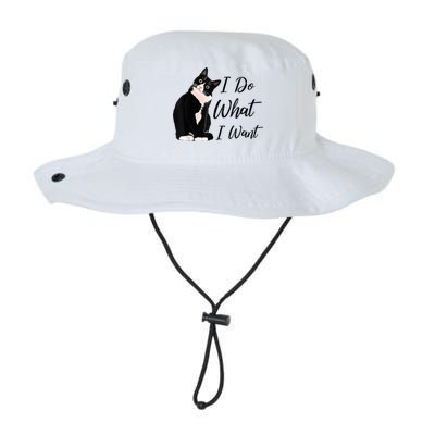 Do What I Want Tuxedo Cat Mom Cute Funny Graphic TShirt Bucket Hat