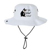 Do What I Want Tuxedo Cat Mom Cute Funny Graphic TShirt Bucket Hat