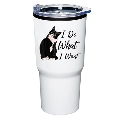 Do What I Want Tuxedo Cat Mom Cute Funny Graphic TShirt Tumbler