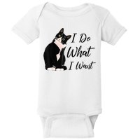 Do What I Want Tuxedo Cat Mom Cute Funny Graphic TShirt Baby Bodysuit