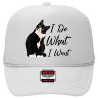 Do What I Want Tuxedo Cat Mom Cute Funny Graphic TShirt Trucker Hat