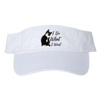 Do What I Want Tuxedo Cat Mom Cute Funny Graphic TShirt Visor