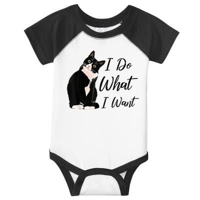Do What I Want Tuxedo Cat Mom Cute Funny Graphic TShirt Infant Baby Jersey Bodysuit