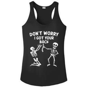 Dont Worry I Got Your Back Funny Halloween Skeleton Cool Gift Ladies PosiCharge Competitor Racerback Tank