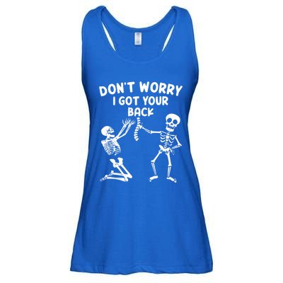 Dont Worry I Got Your Back Funny Halloween Skeleton Cool Gift Ladies Essential Flowy Tank