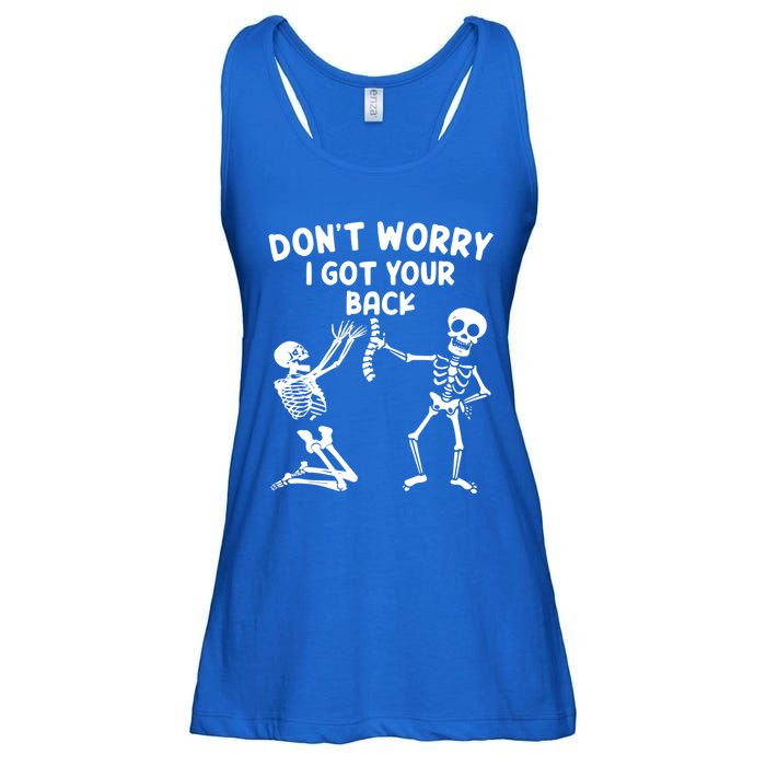 Dont Worry I Got Your Back Funny Halloween Skeleton Cool Gift Ladies Essential Flowy Tank