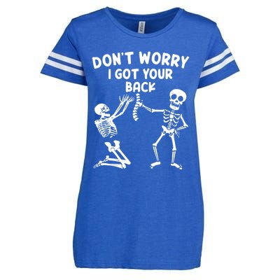 Dont Worry I Got Your Back Funny Halloween Skeleton Cool Gift Enza Ladies Jersey Football T-Shirt