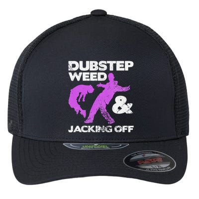 Dubstep Weed & Jacking Off Techno Rave Edm Festival Grunge Flexfit Unipanel Trucker Cap