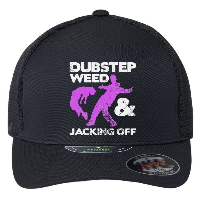 Dubstep Weed & Jacking Off Techno Rave Edm Festival Grunge Flexfit Unipanel Trucker Cap