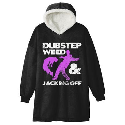 Dubstep Weed & Jacking Off Techno Rave Edm Festival Grunge Hooded Wearable Blanket