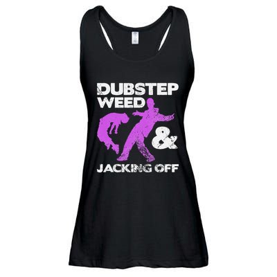 Dubstep Weed & Jacking Off Techno Rave Edm Festival Grunge Ladies Essential Flowy Tank