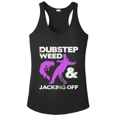 Dubstep Weed & Jacking Off Techno Rave Edm Festival Grunge Ladies PosiCharge Competitor Racerback Tank