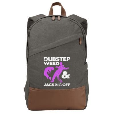 Dubstep Weed & Jacking Off Techno Rave Edm Festival Grunge Cotton Canvas Backpack