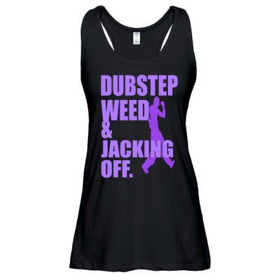 Dubstep Weed & Jacking Off Funny Ladies Essential Flowy Tank