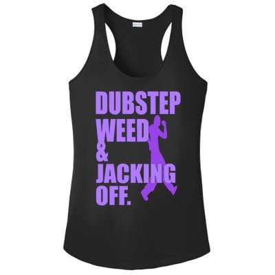 Dubstep Weed & Jacking Off Funny Ladies PosiCharge Competitor Racerback Tank