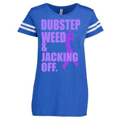 Dubstep Weed & Jacking Off Funny Enza Ladies Jersey Football T-Shirt