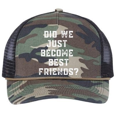 Did We Just Become Best Friends Retro Rope Trucker Hat Cap