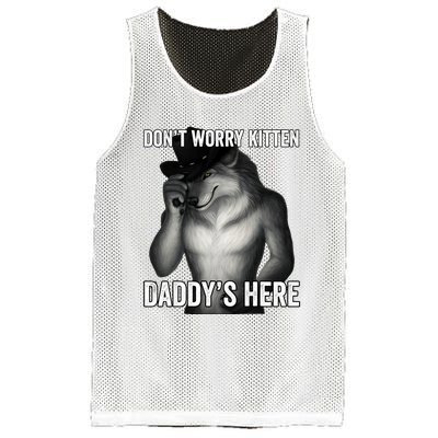 DonT Worry Kitten DaddyS Here Mesh Reversible Basketball Jersey Tank