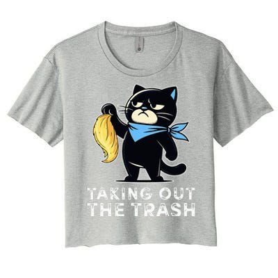 Debate Win Kamala Debate Trophy Taking Out The Trash Women's Crop Top Tee