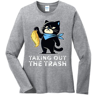 Debate Win Kamala Debate Trophy Taking Out The Trash Ladies Long Sleeve Shirt