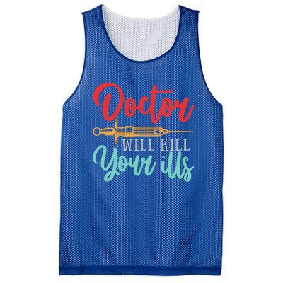 Doctor Will Kill Your Ills Hospital Medicine Nurse Physician Gift Mesh Reversible Basketball Jersey Tank