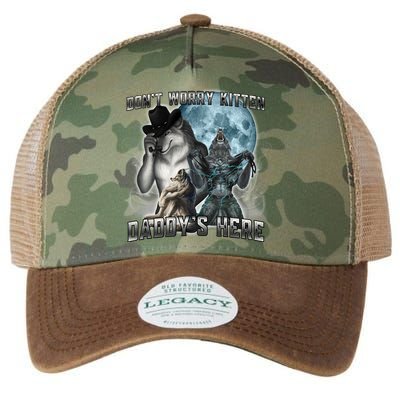 Don't Worry Kitten Daddy's Here Alpha Wolf Legacy Tie Dye Trucker Hat