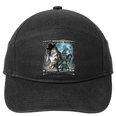 Don't Worry Kitten Daddy's Here Alpha Wolf 7-Panel Snapback Hat