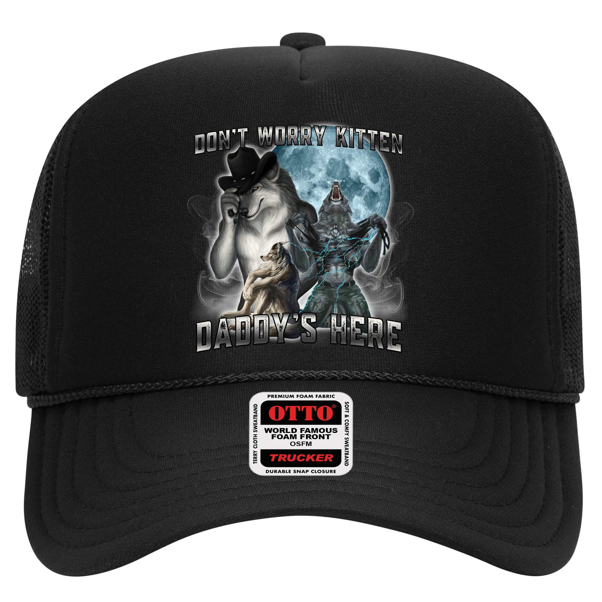 Don't Worry Kitten Daddy's Here Alpha Wolf Hat