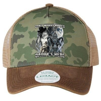 Don't Worry Kitten Daddy's Here Alpha Wolf Legacy Tie Dye Trucker Hat