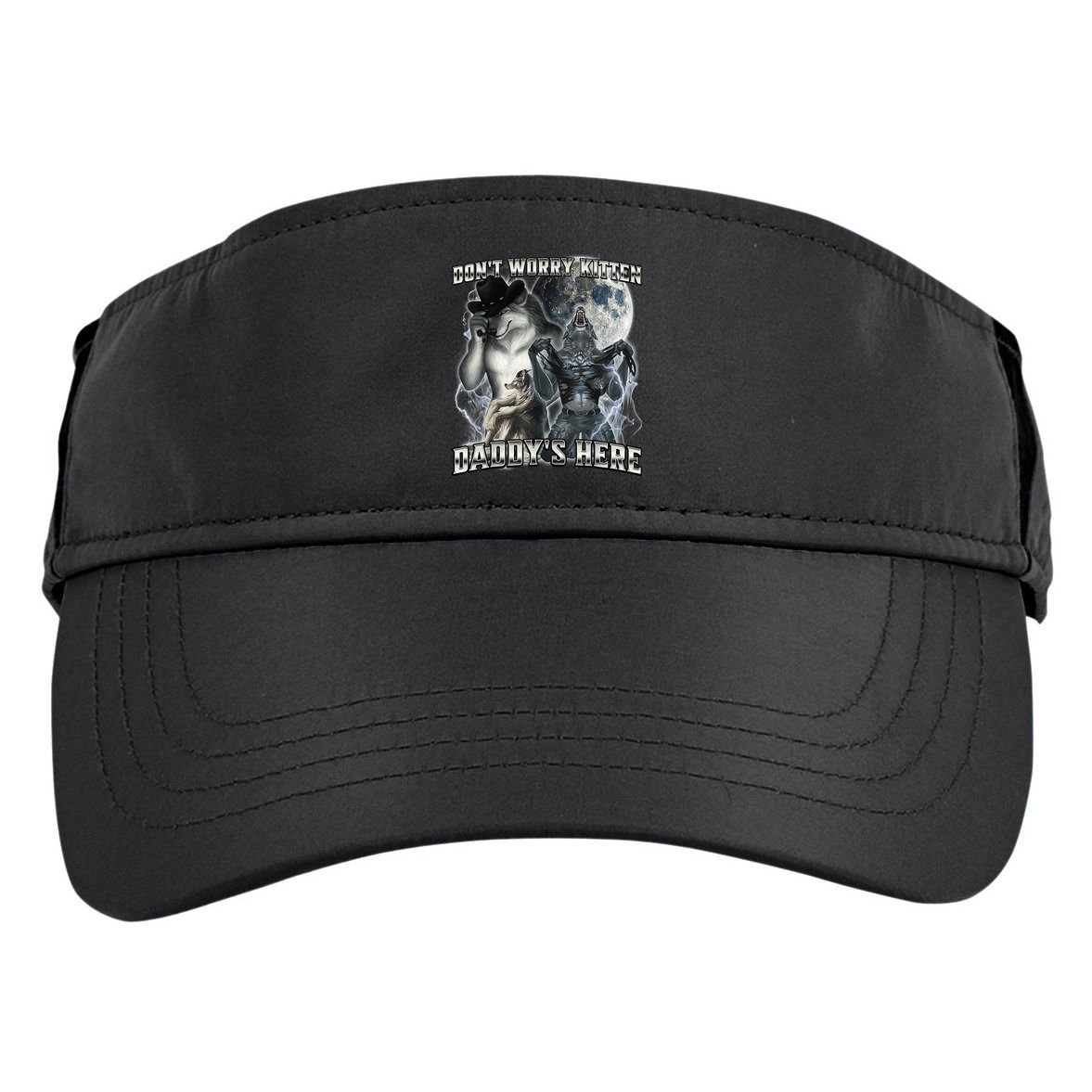 Don't Worry Kitten Daddy's Here Alpha Wolf Adult Drive Performance Visor