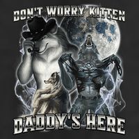 Don't Worry Kitten Daddy's Here Alpha Wolf Adult Drive Performance Visor