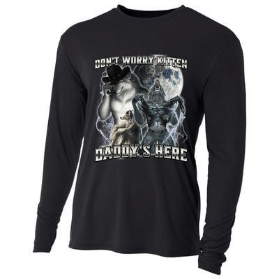 Don't Worry Kitten Daddy's Here Alpha Wolf Cooling Performance Long Sleeve Crew