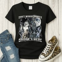 Don't Worry Kitten Daddy's Here Alpha Wolf Womens T-Shirt