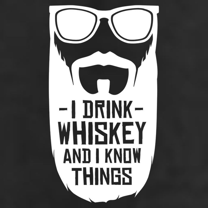 I Drink Whiskey And I Know Things 7 Panel Mesh Trucker Snapback Hat