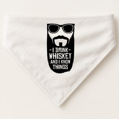 I Drink Whiskey And I Know Things USA-Made Doggie Bandana