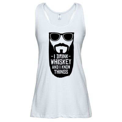 I Drink Whiskey And I Know Things Ladies Essential Flowy Tank