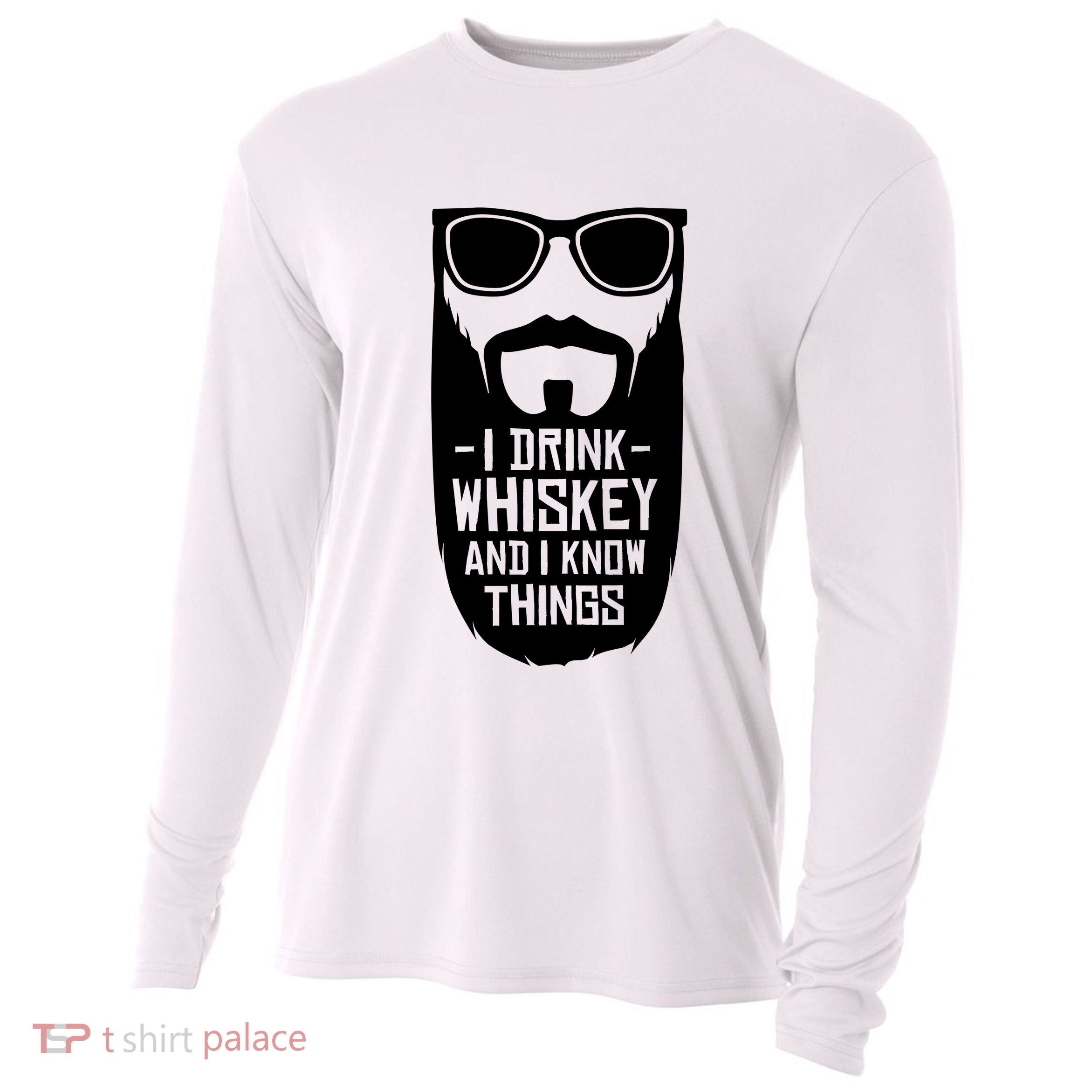 I Drink Whiskey And I Know Things Cooling Performance Long Sleeve Crew