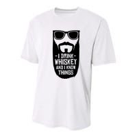 I Drink Whiskey And I Know Things Youth Performance Sprint T-Shirt