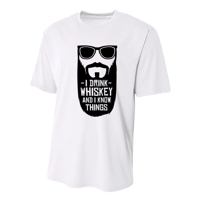 I Drink Whiskey And I Know Things Youth Performance Sprint T-Shirt
