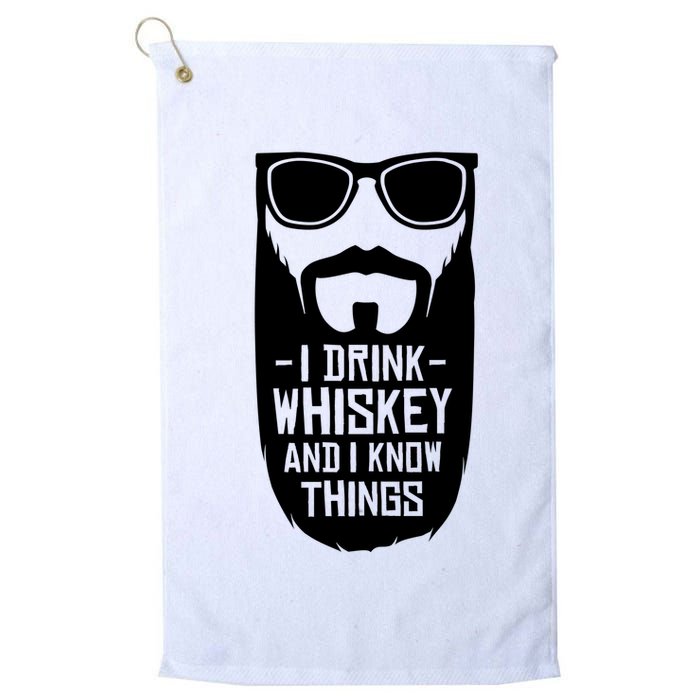 I Drink Whiskey And I Know Things Golf Towel