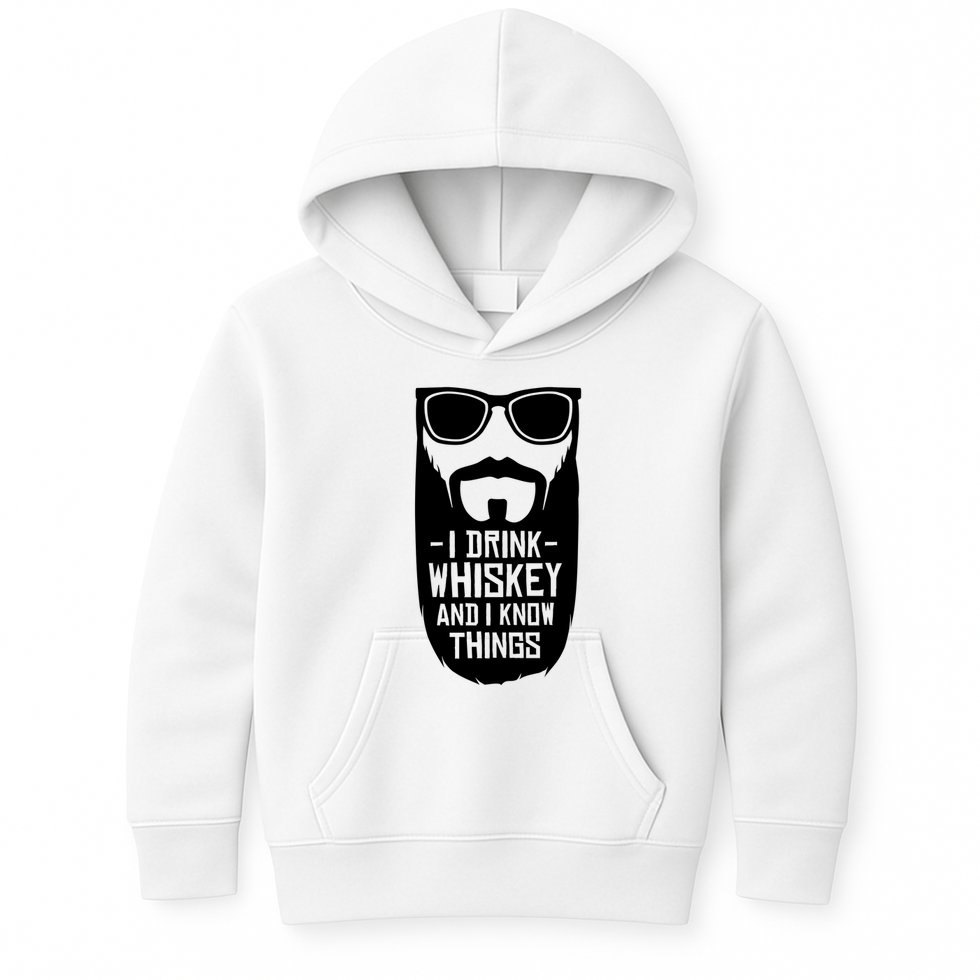 I Drink Whiskey And I Know Things Kids Hoodie