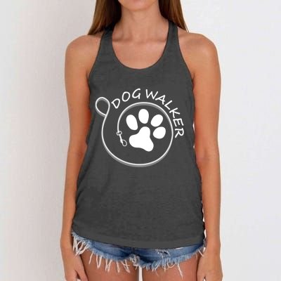 Dog Walker Leash Gift Women's Knotted Racerback Tank