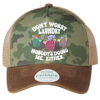 Don't Worry Laundry Nobody's Doing Me Either Funny Legacy Tie Dye Trucker Hat