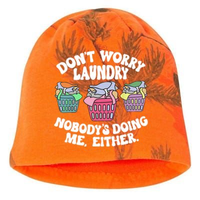 Don't Worry Laundry Nobody's Doing Me Either Funny Kati - Camo Knit Beanie